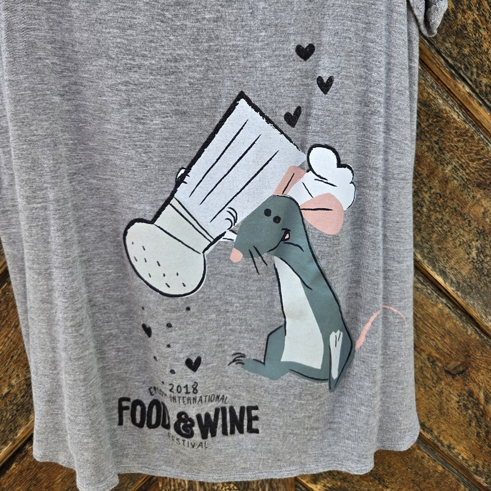 Disney WDW Epcot International Food & Wine 2018 Festival Shirt with Remy - Picture 3 of 5